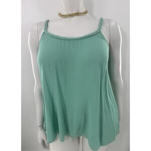 Torrid 00 (10) NWT Turquoise Tank Braided Strap Summer Cool Flowy Springtime